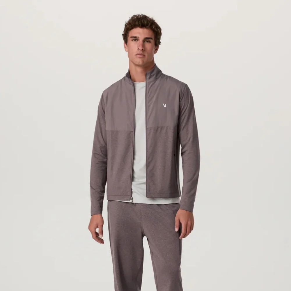 NWT Vuori Sunday Element Track Jacket / Size: L / Color: Huckleberry Heather - Picture 3 of 6